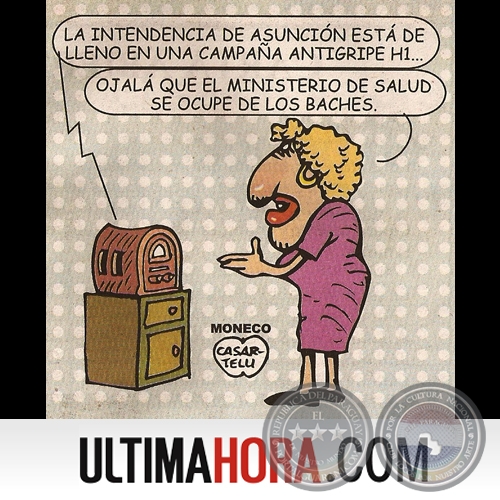 CAMPAÑA ANTIGRIPE H1 - BACHES - Humor gráfico de MARIO CASARTELLI